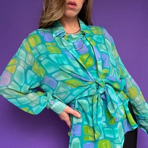 "New Kid on the Block" Vintage Matching Silk Set